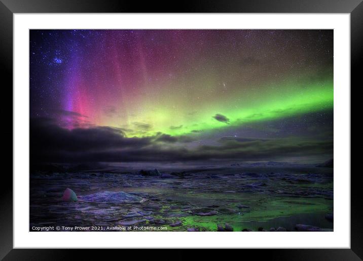 Aurora Colours Framed Mounted Print by Tony Prower