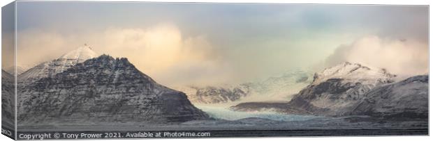 Svinafellsjokull Glacier Canvas Print by Tony Prower