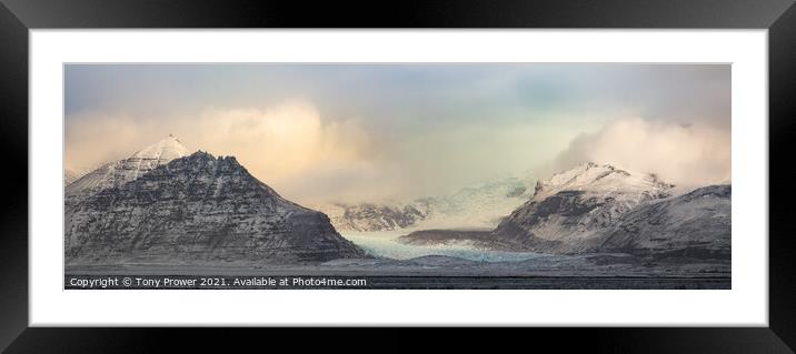 Svinafellsjokull Glacier Framed Mounted Print by Tony Prower