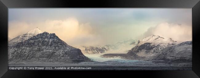 Svinafellsjokull Glacier Framed Print by Tony Prower