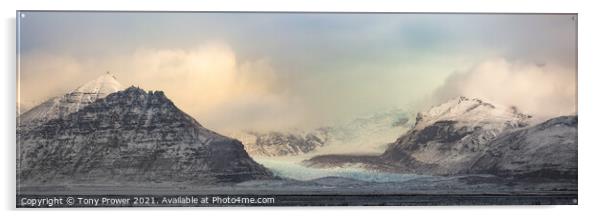 Svinafellsjokull Glacier Acrylic by Tony Prower