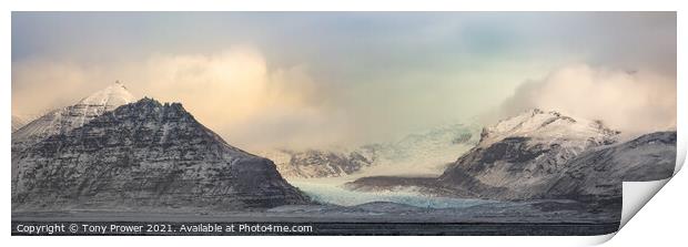 Svinafellsjokull Glacier Print by Tony Prower