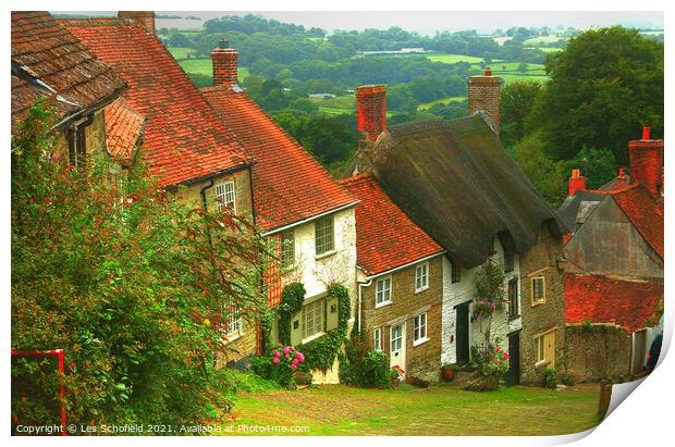 A Golden Path to Nostalgia Print by Les Schofield