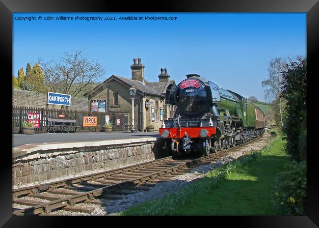 The Flying Scotsman At Oakworth Station 2 Framed Print by Colin Williams Photography