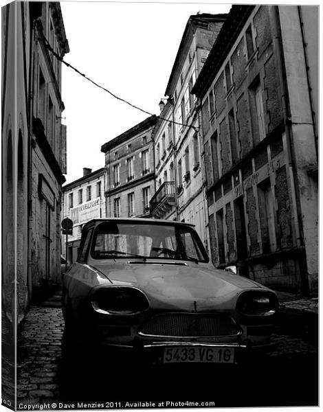 Old French Car Canvas Print by Dave Menzies