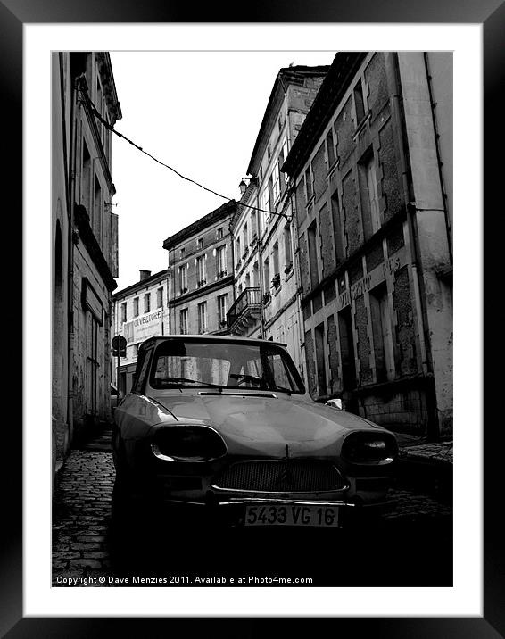 Old French Car Framed Mounted Print by Dave Menzies