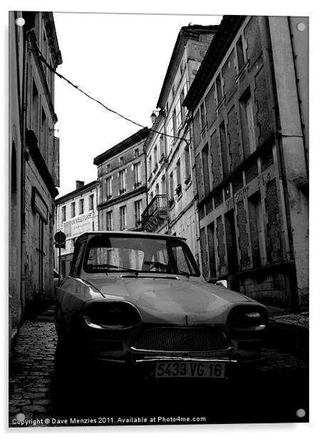 Old French Car Acrylic by Dave Menzies