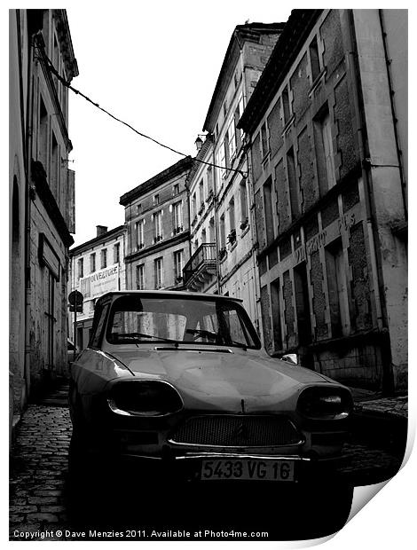 Old French Car Print by Dave Menzies