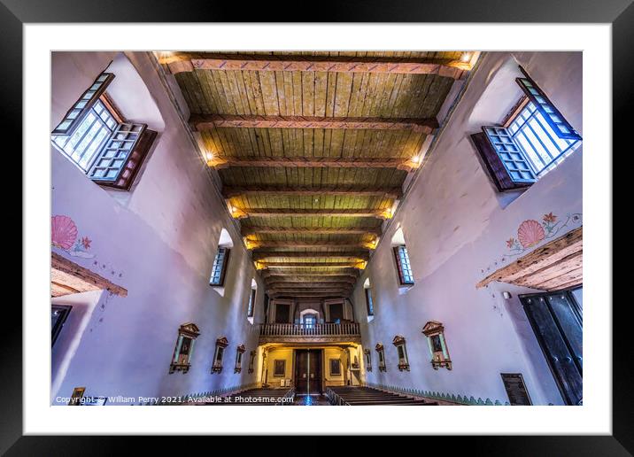 Basilica Entrance Rear Mission San Diego de Alcala California  Framed Mounted Print by William Perry