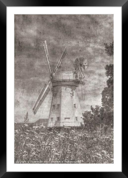 Windmill Of Yesteryear  Framed Mounted Print by David Pyatt