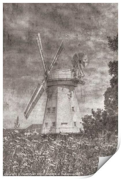 Windmill Of Yesteryear  Print by David Pyatt