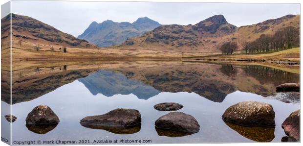 Blea Tarn and Langdale Pikes, Cumbria Canvas Print by Photimageon UK