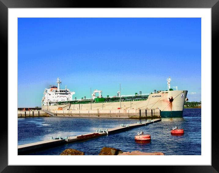 Large ocean going freighter Framed Mounted Print by Stephanie Moore
