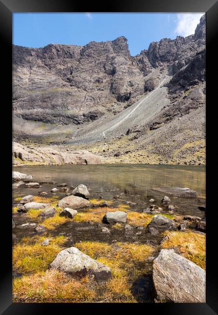Coire Lagan and Great Stone Chute in the Black Cuillin Mountains, Skye Framed Print by Photimageon UK