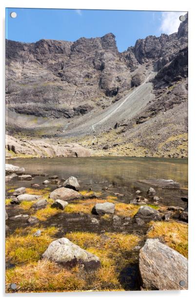 Coire Lagan and Great Stone Chute in the Black Cuillin Mountains, Skye Acrylic by Photimageon UK