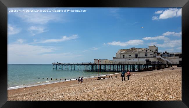 A Victorian Jewel on the Beach Framed Print by Derek Daniel