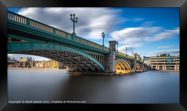 Southwark Bridge Framed Print by Brett Gasser