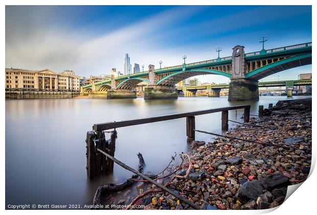 Southwark Bridge Print by Brett Gasser