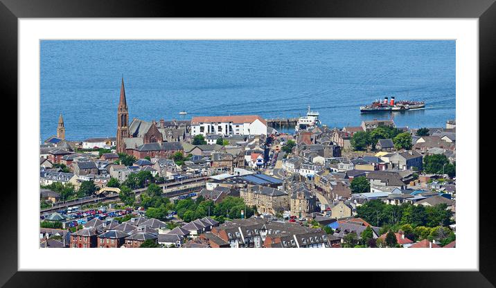 PS Waverley approaching Largs pier Framed Mounted Print by Allan Durward Photography