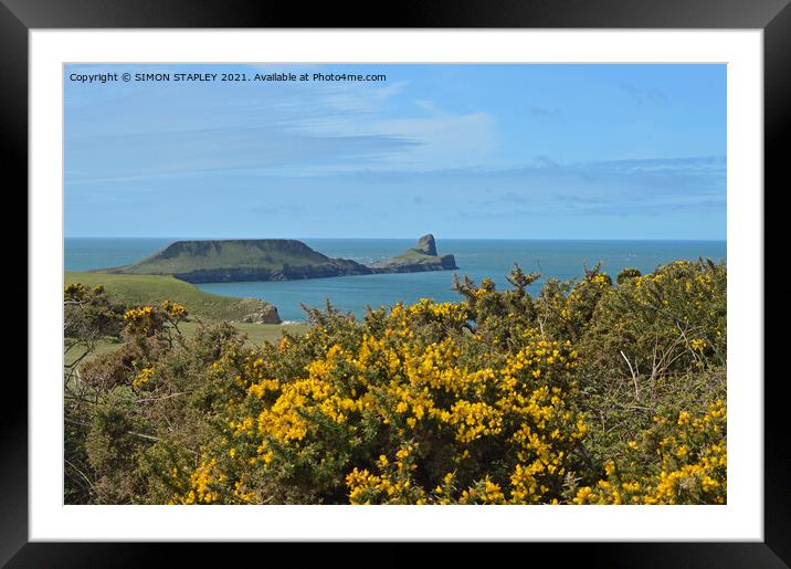 WORM HEAD THE MUMBLES Framed Mounted Print by SIMON STAPLEY