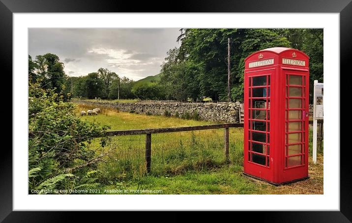 You May Telephone From Here (Ettrick) Framed Mounted Print by Lee Osborne