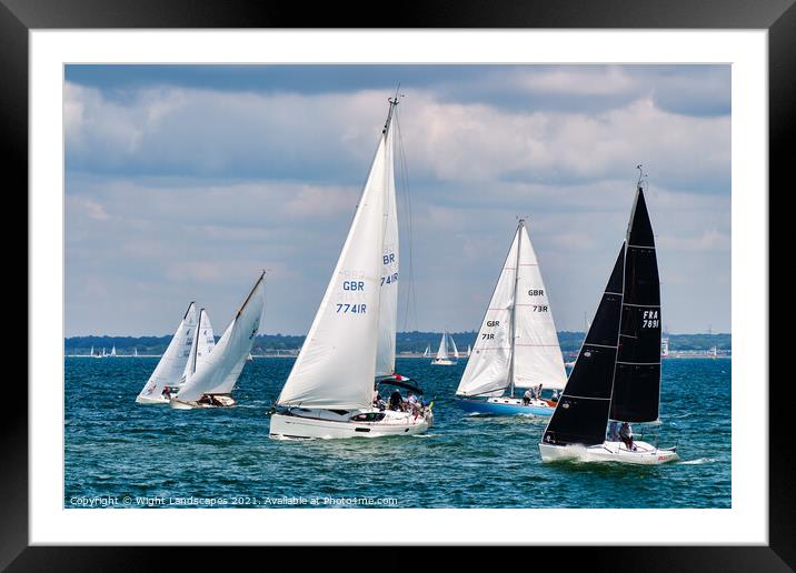 Cowes Classic Week Framed Mounted Print by Wight Landscapes