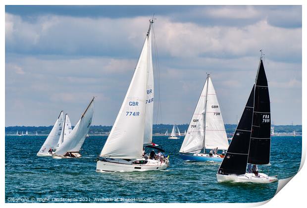 Cowes Classic Week Print by Wight Landscapes