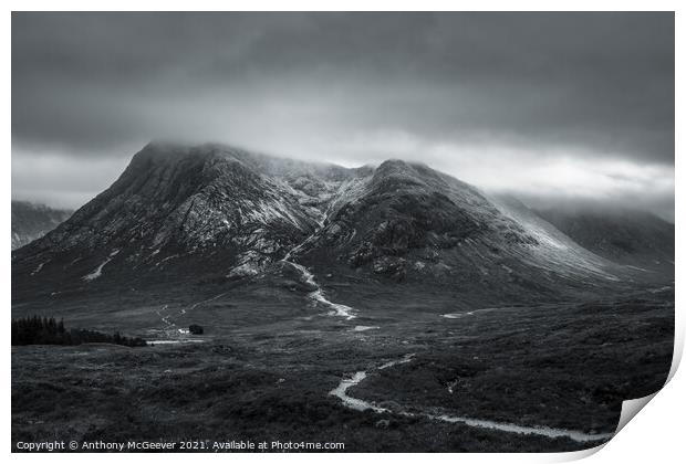 Buachaille Etive Mòr Print by Anthony McGeever