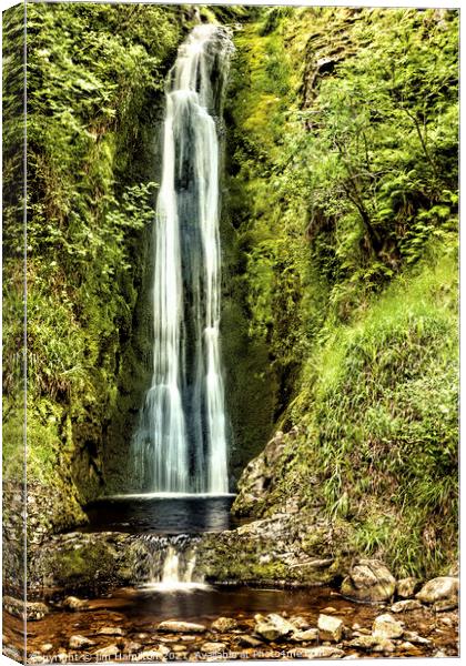 Glenevin waterfall, Donegal, Ireland Canvas Print by jim Hamilton