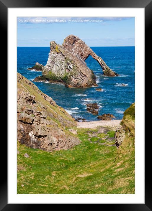 Bow Fiddle Rock Framed Mounted Print by Howard Kennedy
