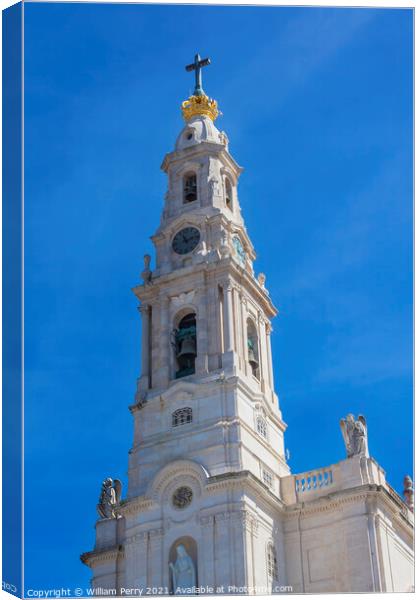 Basilica of Lady of Rosary Fatima Portugal Canvas Print by William Perry