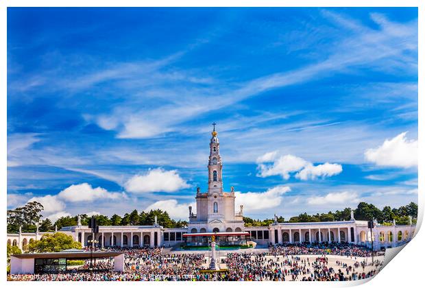 May 13th Celebration Mary Appearance Fatima Portugal Print by William Perry