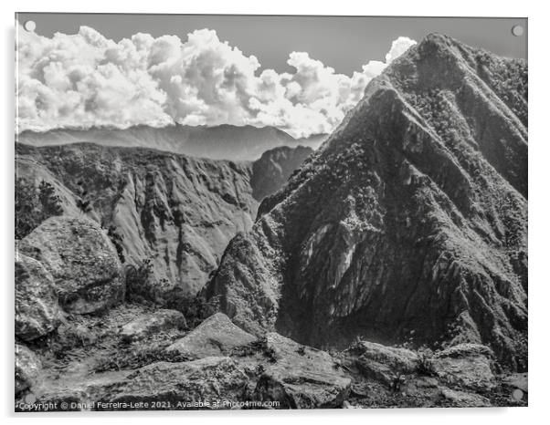 Big Mountain View from Machu Picchu City Acrylic by Daniel Ferreira-Leite