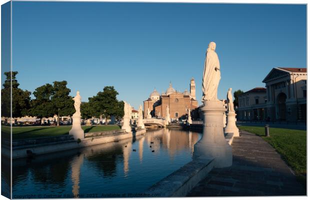 Prato della Valle Square in the Evening in Padua, Italy  Canvas Print by Dietmar Rauscher