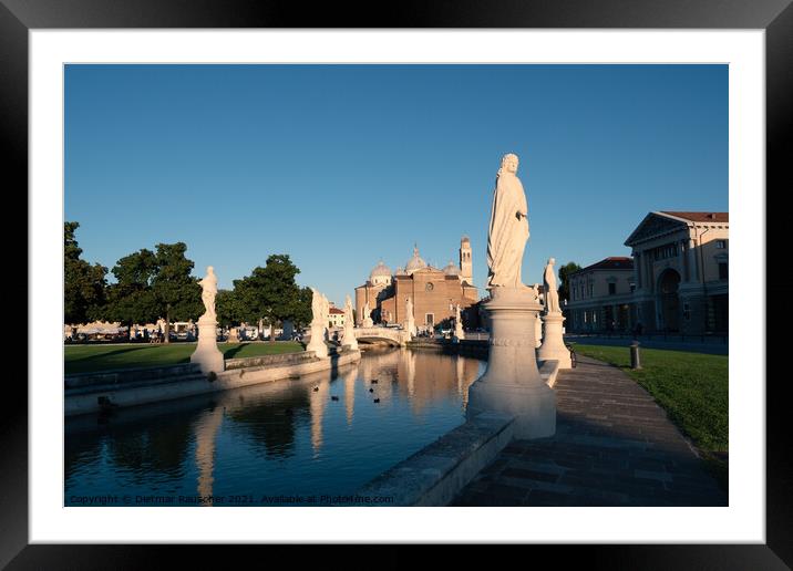 Prato della Valle Square in the Evening in Padua, Italy  Framed Mounted Print by Dietmar Rauscher