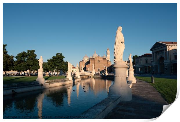 Prato della Valle Square in the Evening in Padua, Italy  Print by Dietmar Rauscher