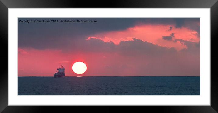 Red Sky Panorama Framed Mounted Print by Jim Jones