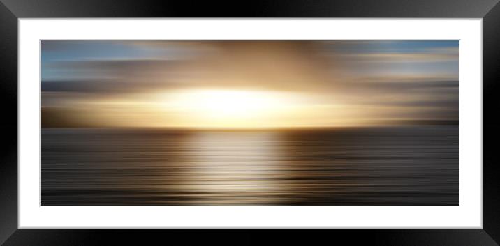 Wonderful sunset over the ocean Framed Mounted Print by Erik Lattwein