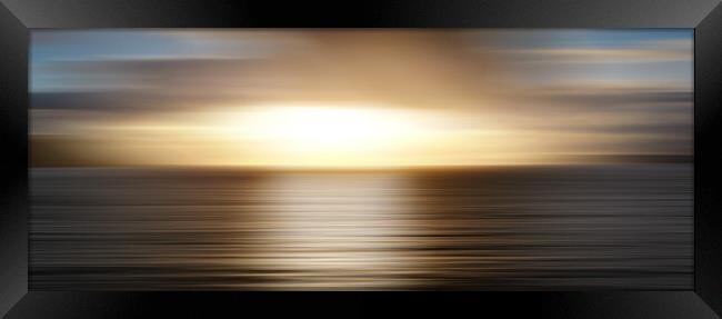 Wonderful sunset over the ocean Framed Print by Erik Lattwein