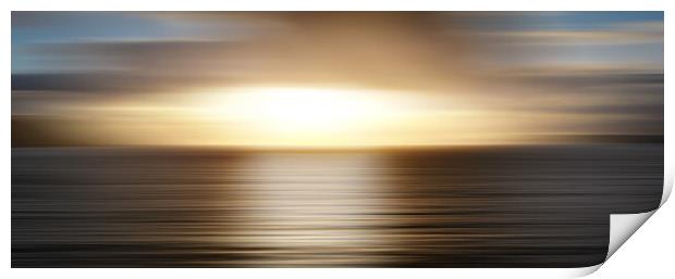 Wonderful sunset over the ocean Print by Erik Lattwein
