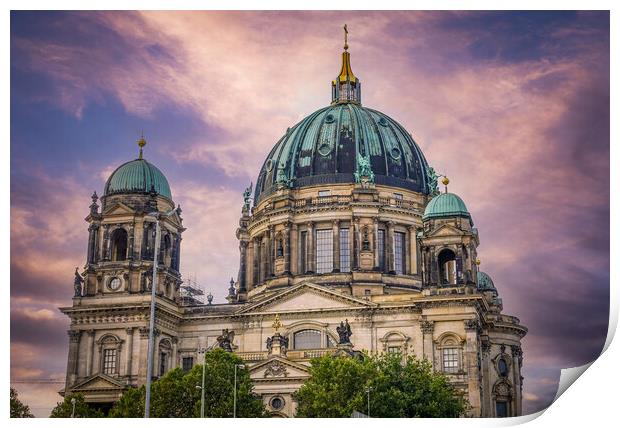 Berlin Cathedral church called Berliner Dom Print by Erik Lattwein