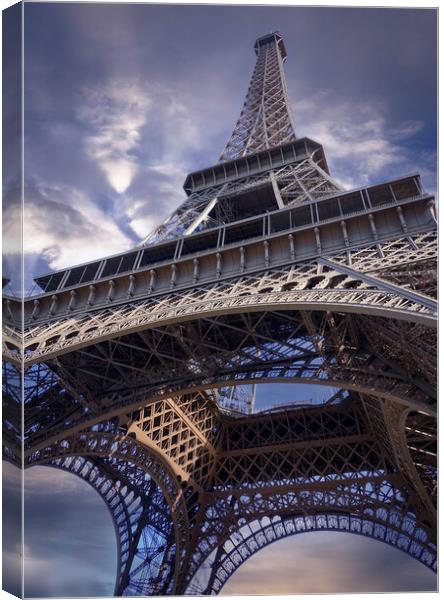 The impressive Eiffel Tower in Paris Canvas Print by Erik Lattwein