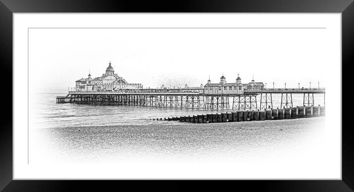 Eastbourne Pier at the South Coast of England Framed Mounted Print by Erik Lattwein
