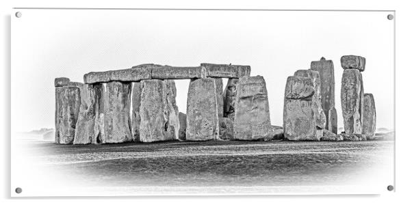 World famous rocks of Stonehenge in England Acrylic by Erik Lattwein
