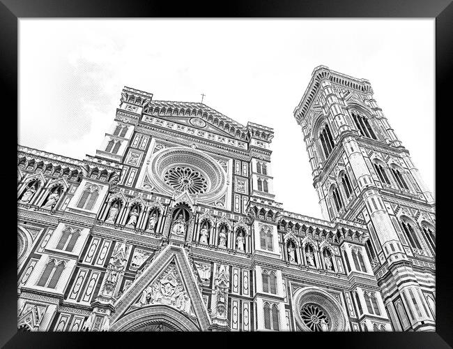 Florence Duomo. Basilica di Santa Maria del Fiore (Basilica of S Framed Print by Erik Lattwein