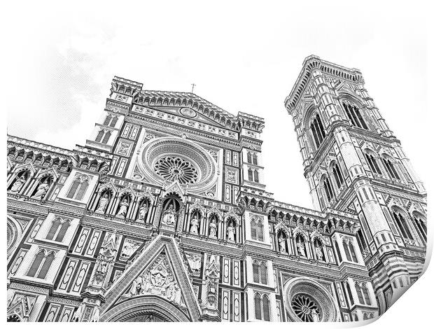 Florence Duomo. Basilica di Santa Maria del Fiore (Basilica of S Print by Erik Lattwein