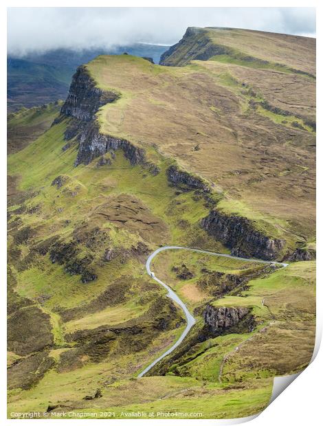 Trotternish Ridge and Road to Uig, Isle of Skye Print by Photimageon UK