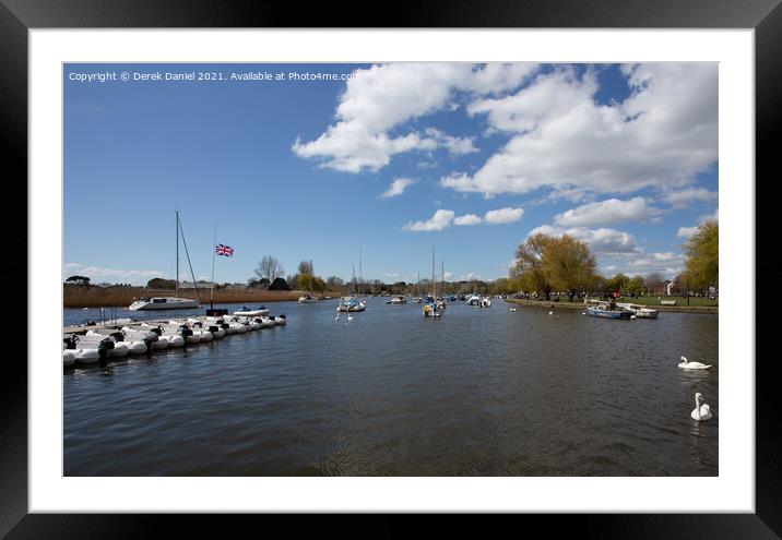 Boats on the River Stour #2 Framed Mounted Print by Derek Daniel