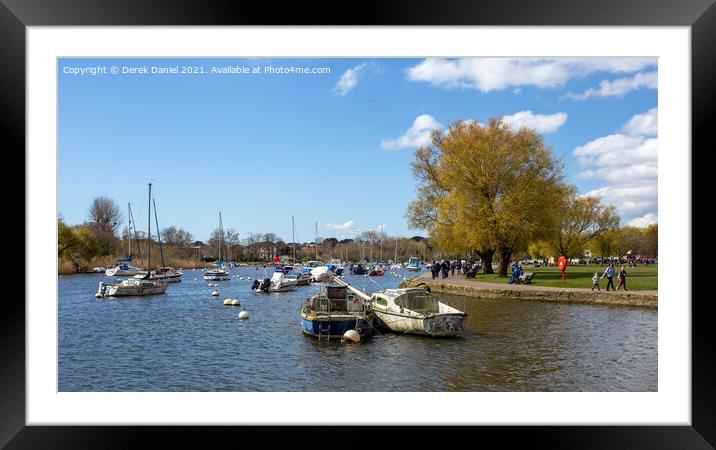 Boats on the River Stour (panoramic) #3 Framed Mounted Print by Derek Daniel