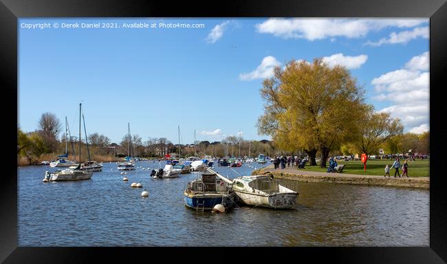 Boats on the River Stour (panoramic) #3 Framed Print by Derek Daniel